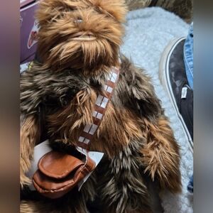 Star Wars Chewbacca Plush Toy W/ Bag 20" Disney Parks Exclusive Blue Eyes Chewy